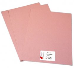Pearl Card Pink 300gsm Double Sided